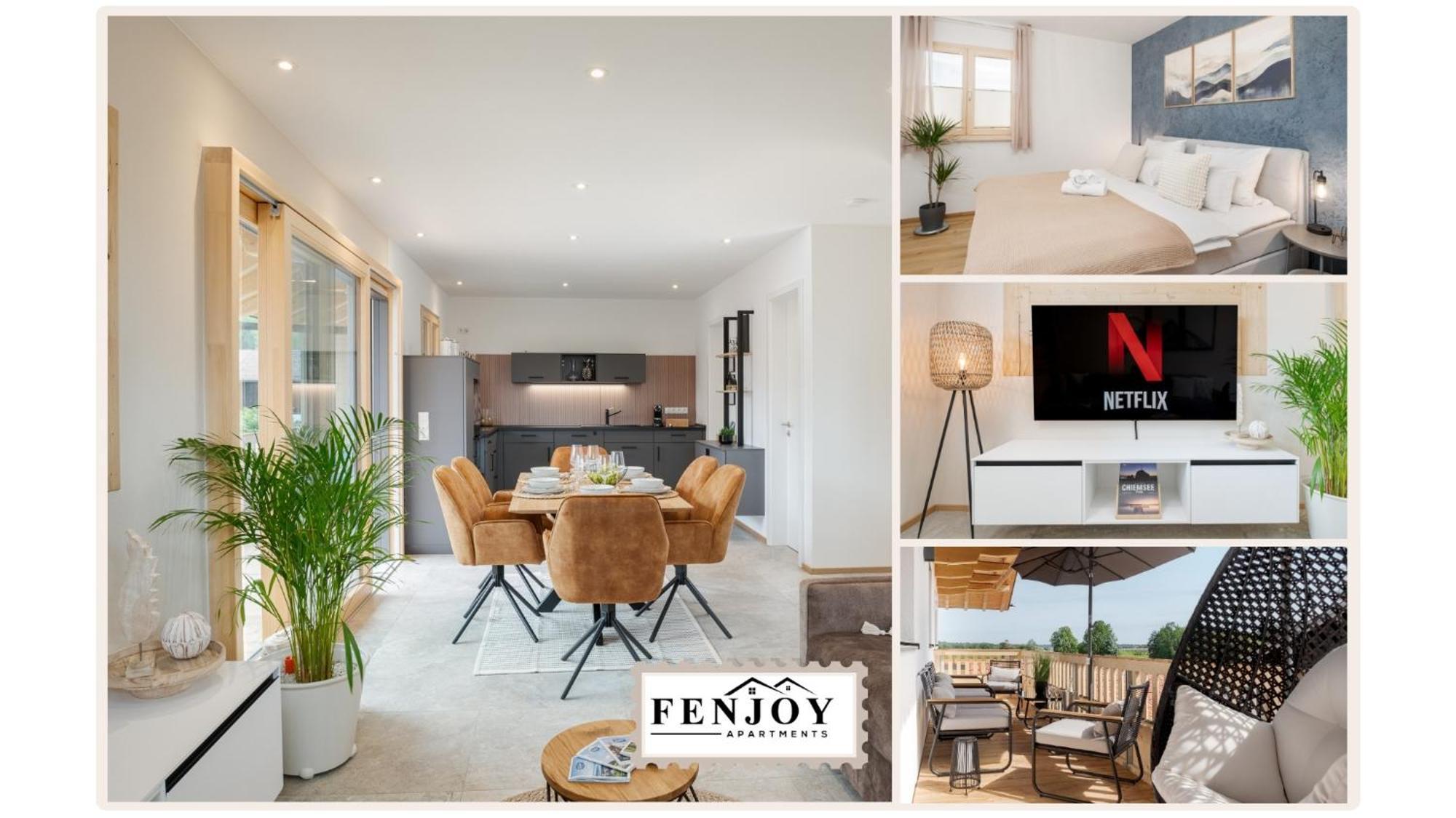 Fenjoy: Ferienapartment In Neubau / Balkon / Bbq 基姆湖畔贝尔瑙 外观 照片